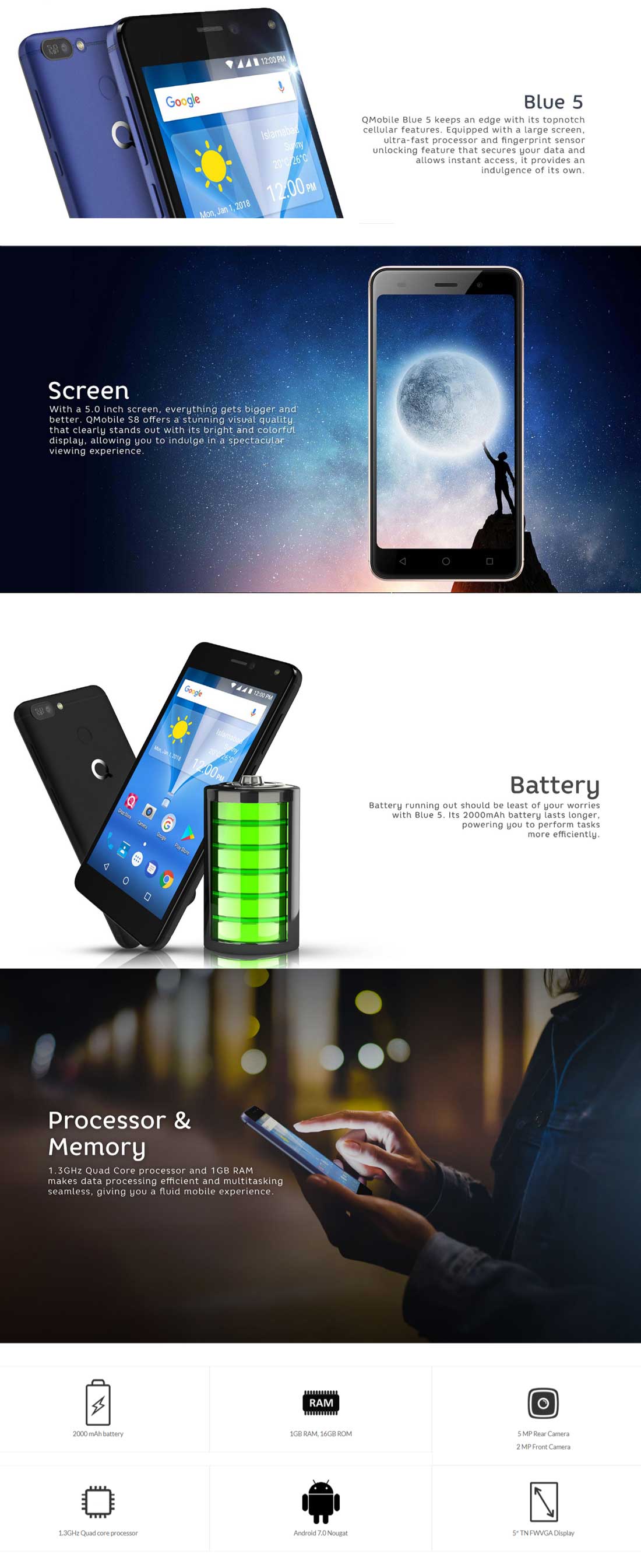 Qmobile Blue price in Pakistan Telemart Pakistan