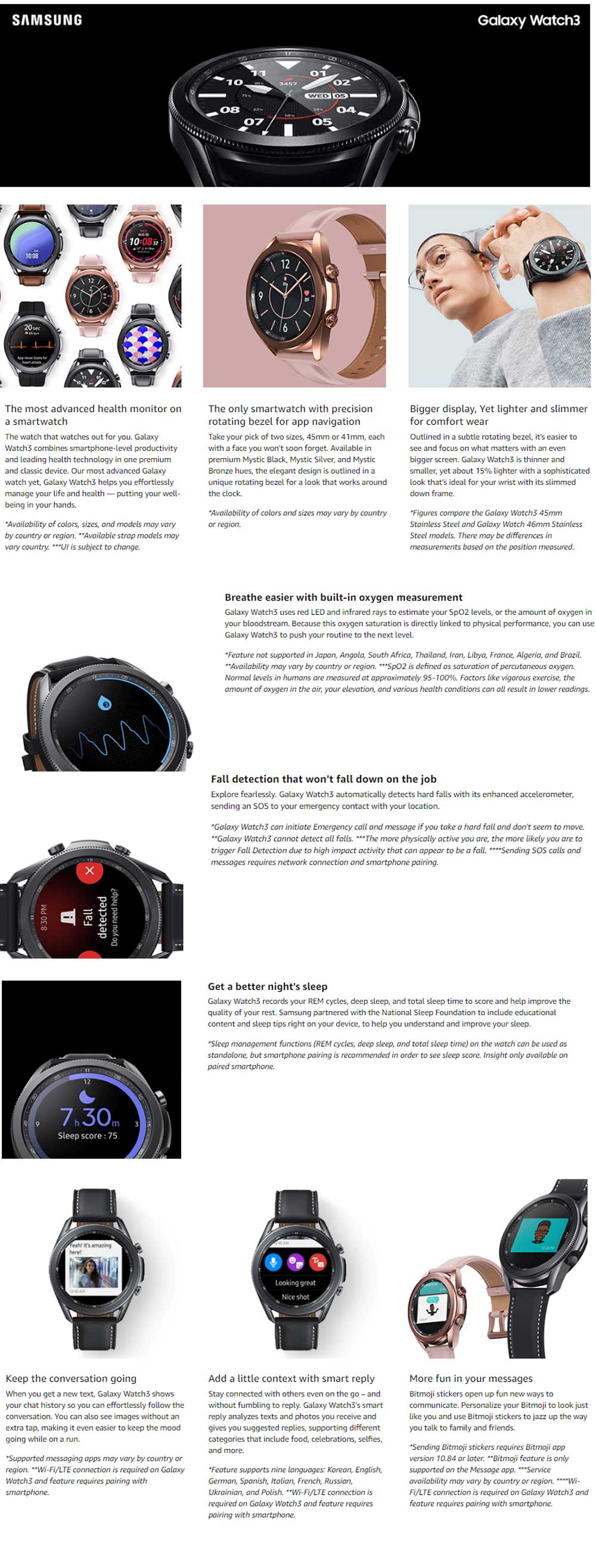 Samsung Galaxy Watch 3 45mm Stainless Steel 2.o price in Pakistan