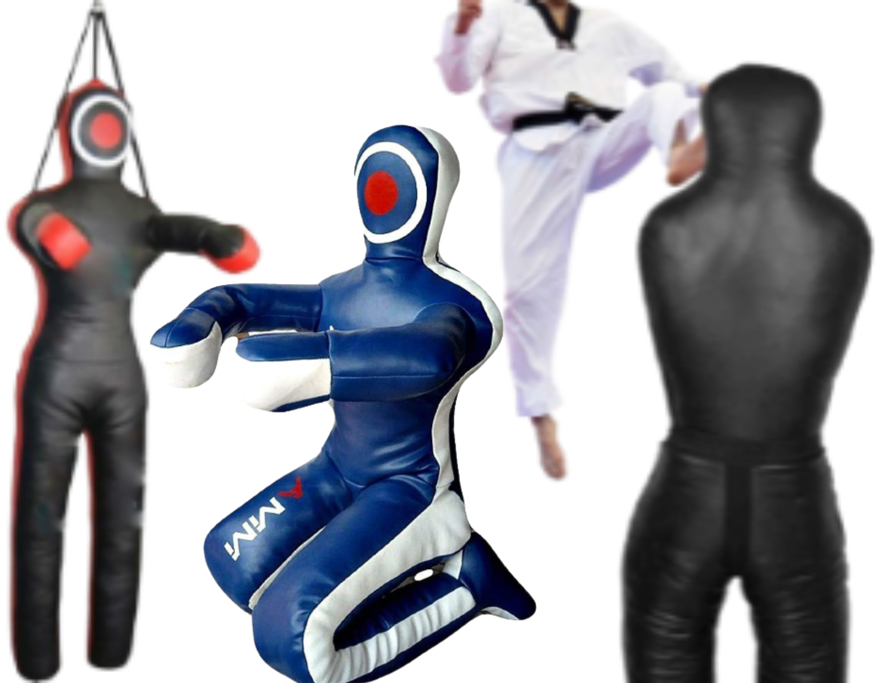 PGS Grappling Dummy For BJJ, Judo, Wrestling & MMA – Standing Position Vinyl Training Dummy – UNFILLED – Great For Solo Self-Defense Drills