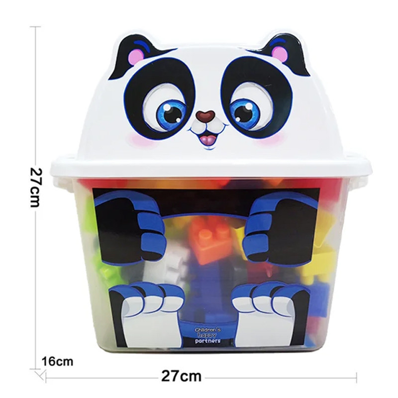 Mega Blocks Cute Panda Bucket Jar 90 Pcs
