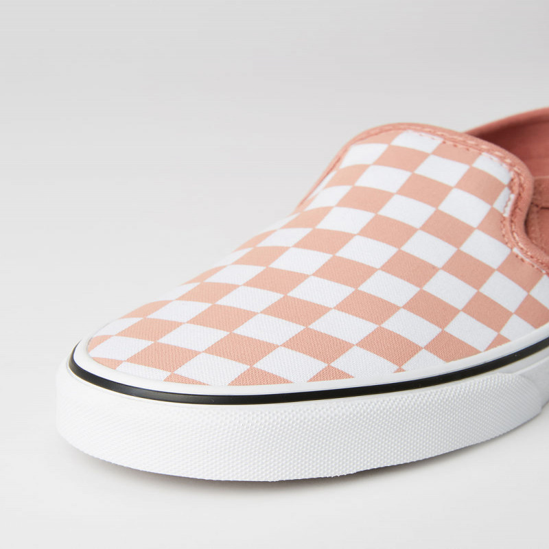 Buy Vans Checkered Slip-Ons (Checkerboard) Rose Dawn/White at Best