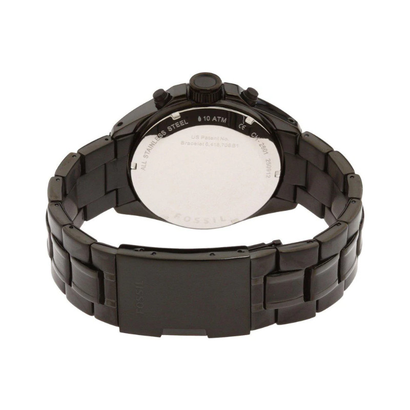 Buy Fossil Townsman Black Stainless Steel Black Dial Chronograph