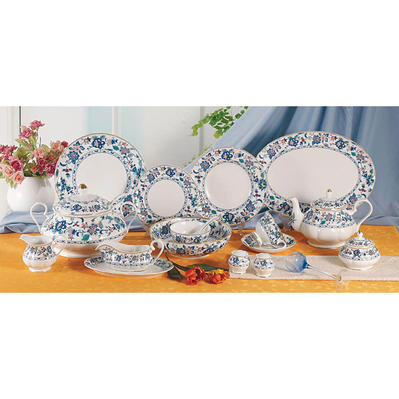 Buy Bone China 75 Pieces Dinner set For 8 Person Design 2 at Best Price