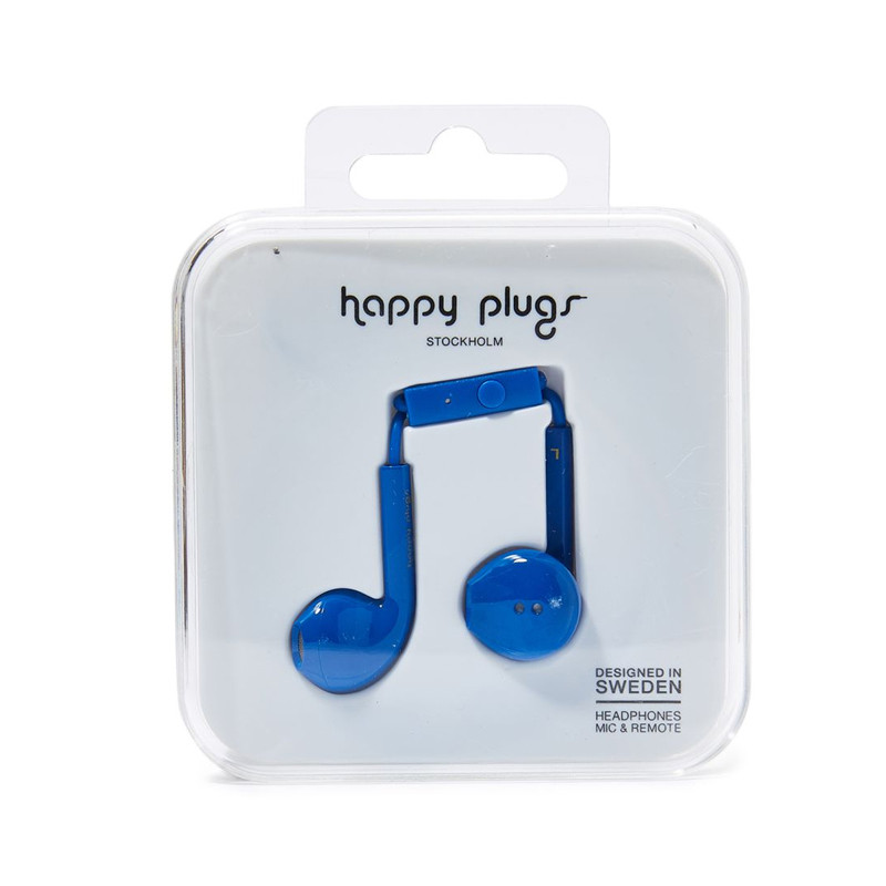 Happy Plugs Stockholm Earbud Plus Wired Headset Cobalt