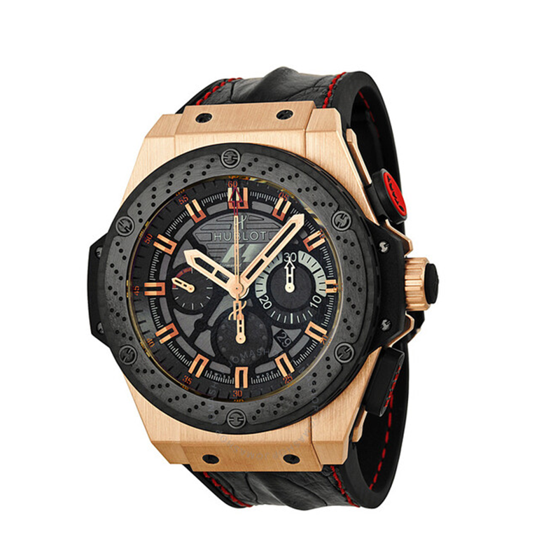 Hublot King Power Automatic Black Dial 18kt Rose Gold Men's Watch