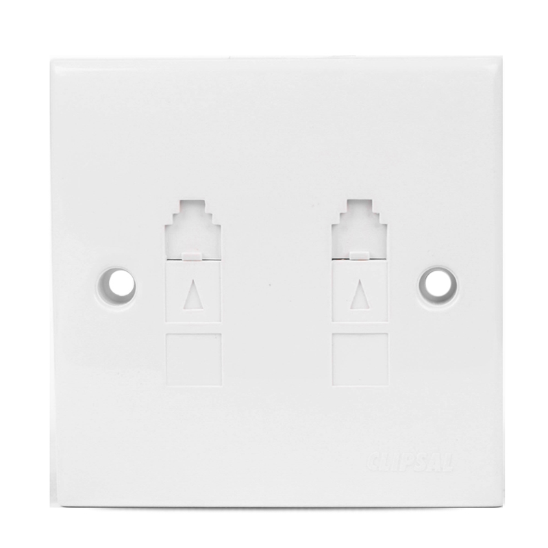 Buy Clipsal ESeries 2 Gang Shuttered Telephone Outlet at Best Price In