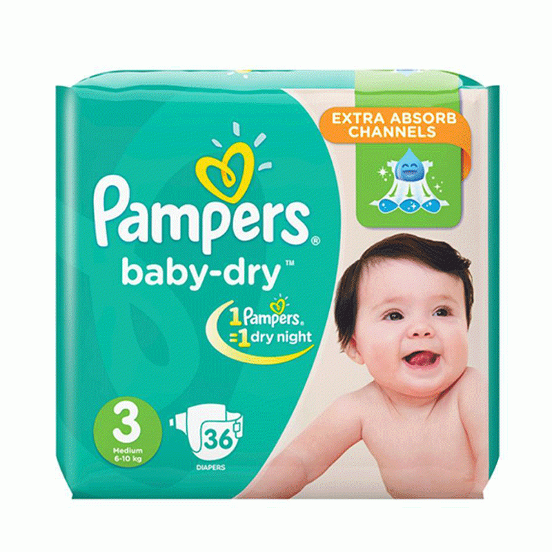 Baby Diaper/Pampers Size (Medium) 36 Pcs