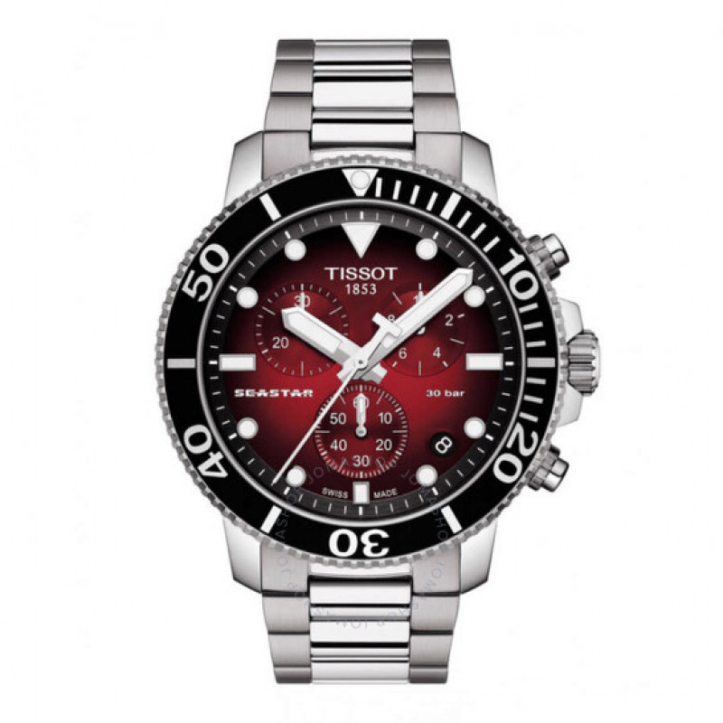 Tissot Seastar 1000 Chronograph Quartz Red Gradient Dial Men's Watch