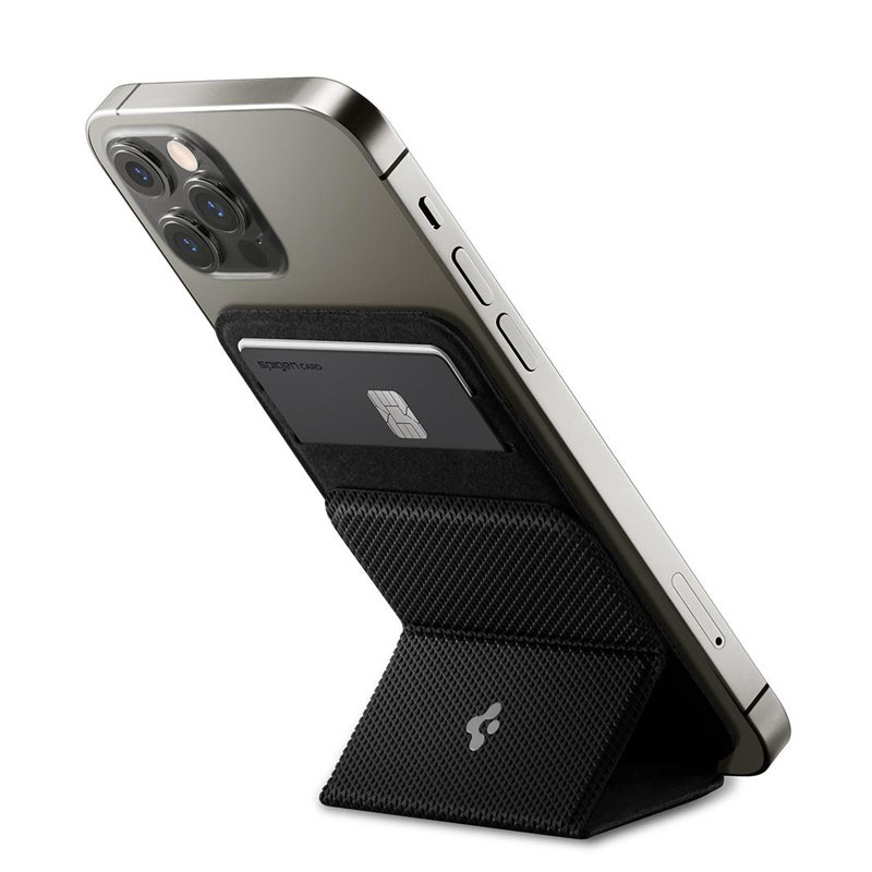 Apple iPhone 13, iPhone 12 Spigen Smart Fold Magnetic Wallet Card Holder  Designed for MagSafe with Kickstand Compatible