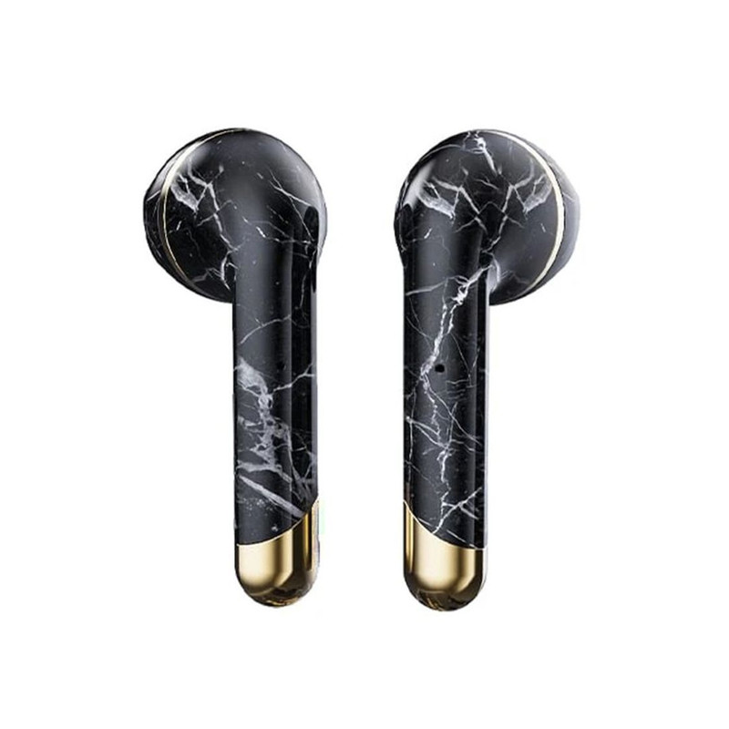 Happy Plugs Air Wireless In-Ear Earbuds-Black Marble