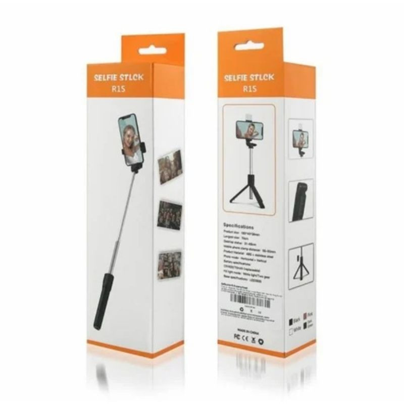 R1S in Bluetooth Remote Control Tripod Selfie Stick