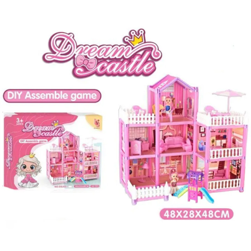 Buy Dream Castle Story Big Doll House With Family DIY