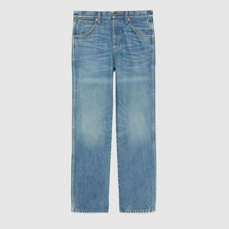 Gucci Marble Washed Denim Trousers