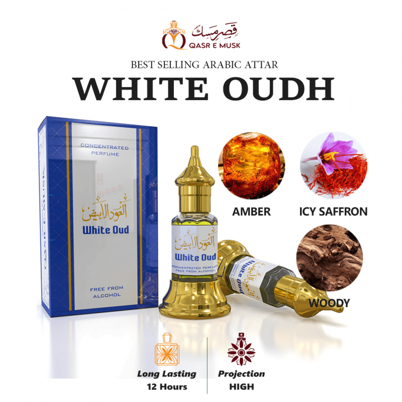 Arabic Attar Top Attar Brands In World 12ml White Oud Attar