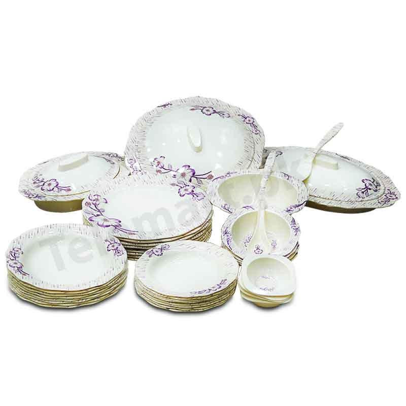 72 Piece Best Brand For Melamine Dinner Set Emboss Melamine 72 PCS Dinner  Set With Person Serving