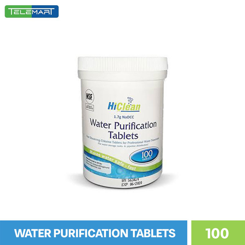 Buy HiClean Water Purification Chlorine Tablets (1.7g NaDCC) 100s