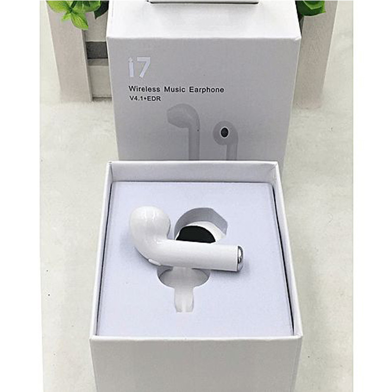I7 Wireless Bluetooth Headset Stereo Earphones Ear Buds For Iphone,  Android,Laptop And Smart Tv -White Color