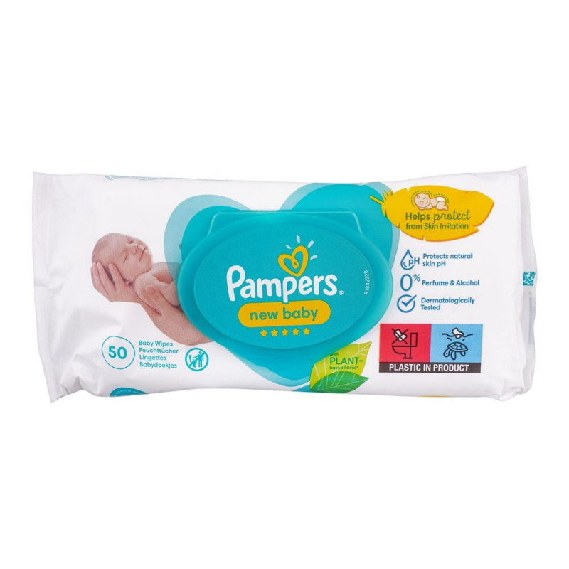 Buy Pampers New Baby Sensitive Wipes With Lid, 50-Pack at Best