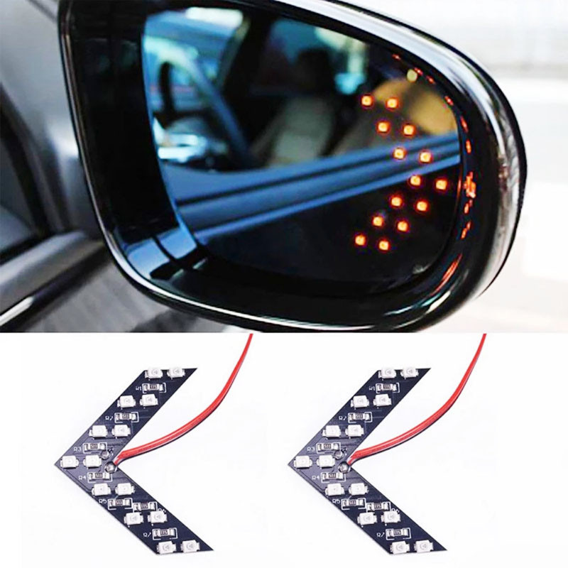 Buy Car LED Rear View Mirror Arrow Panel Light Mirror Indicator (Pack