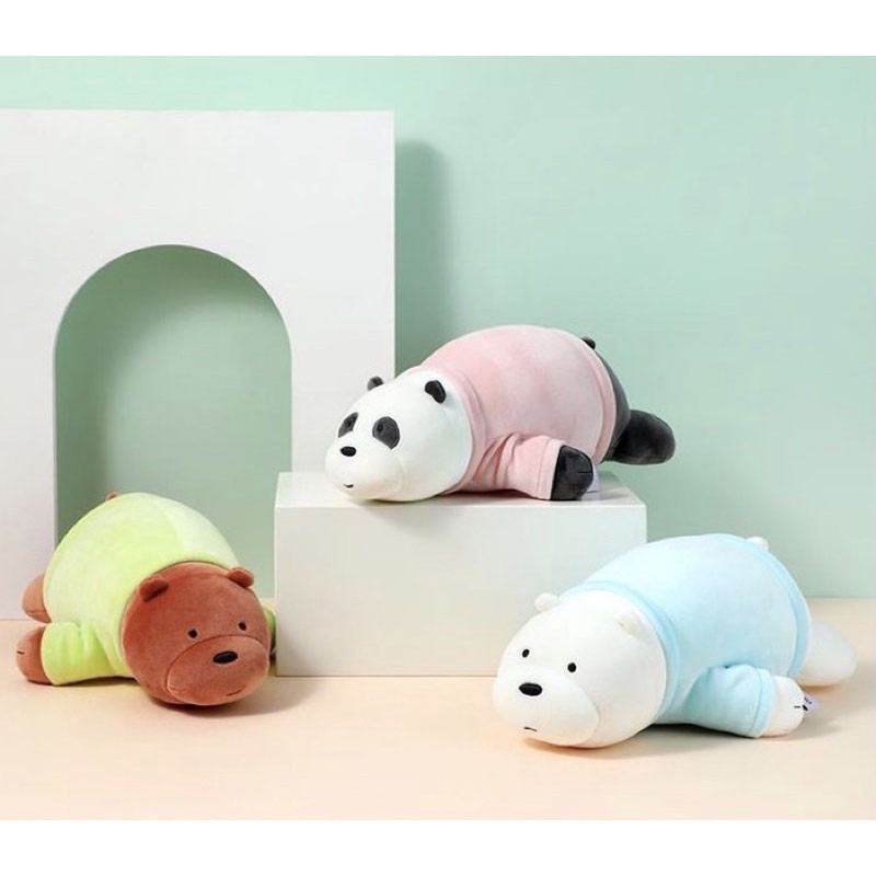 Buy Miniso We Bare Bears-Lovely Lying Plush Toy (Grizzly) at Best
