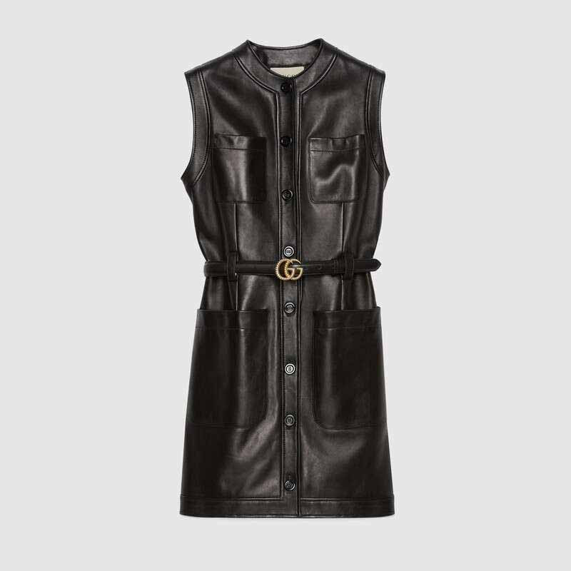 gucci black leather dress Gucci Black Leather Dress Gucci