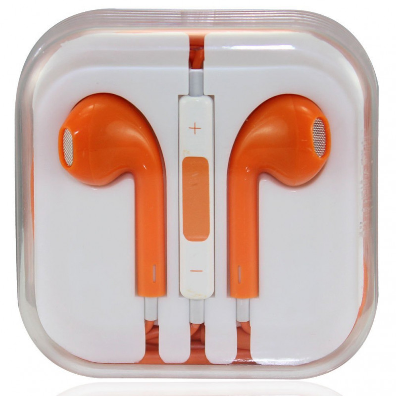 Colored New Earphone Headphone Orange in Pakistan