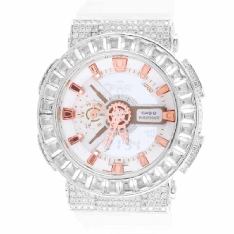 Buy Zirconia G-Shock GA 110-LP Baguette Bezel White Resin Watch at