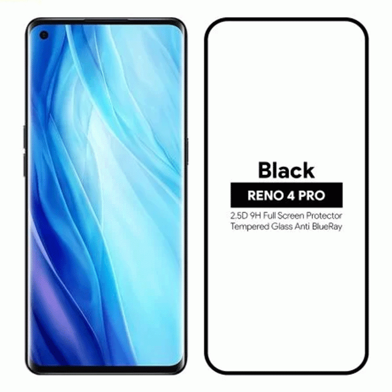 Mofi Oppo Reno Pro 9H Full Screen Protectors Tempered Glass Anti  BlueRay Black