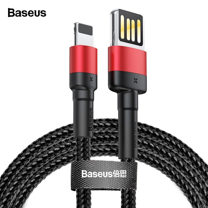 Buy Baseus double sided USB Cable For iPhone 2.4A Fast Charging Charger