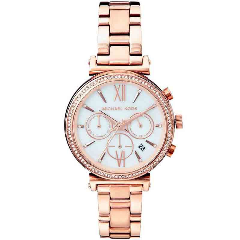 Michael Kors Women’s Chronograph Quartz Stainless Steel Rose Gold Dial 39mm  Watch Mk6560