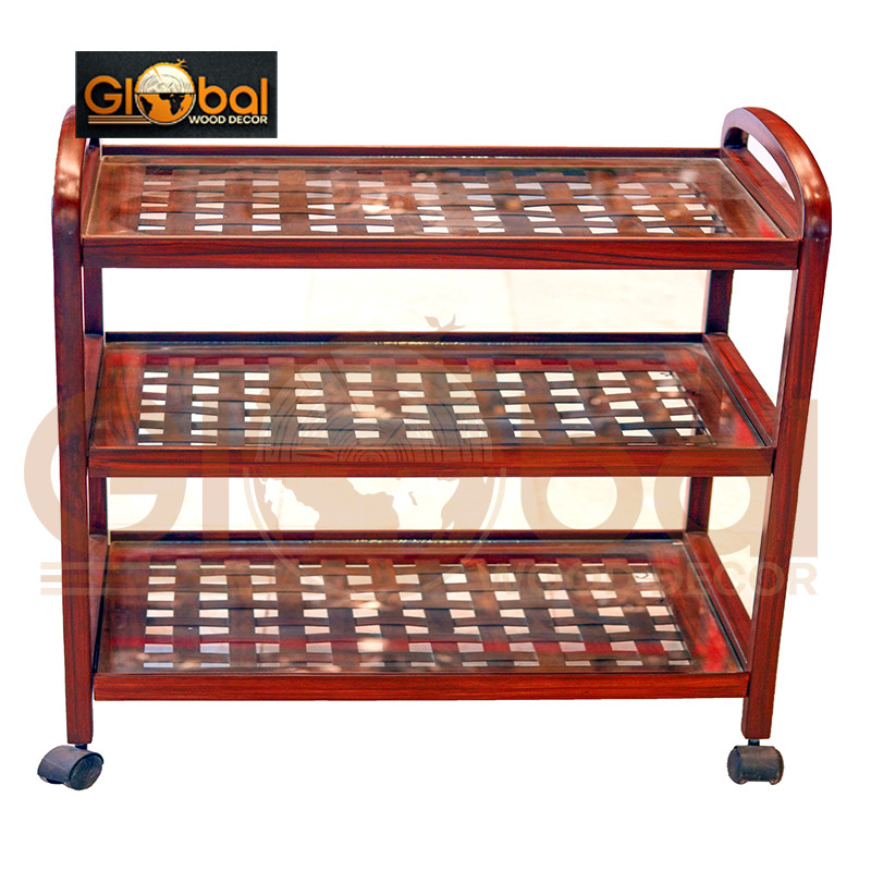 Buy Tea Trolly 3 partition Sheesham Wood at Best Price In Pakistan