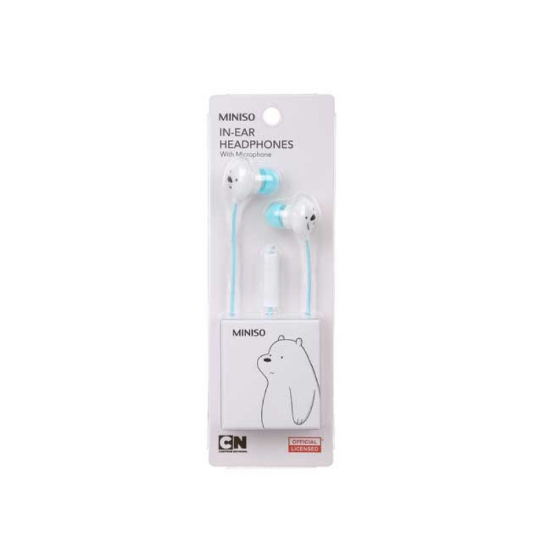 Miniso We Bare Bears In Ear Headphones 