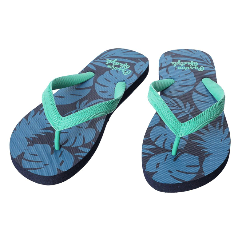Miniso Passion Island Series Men's Flip Flops (41-42,Blue Green)