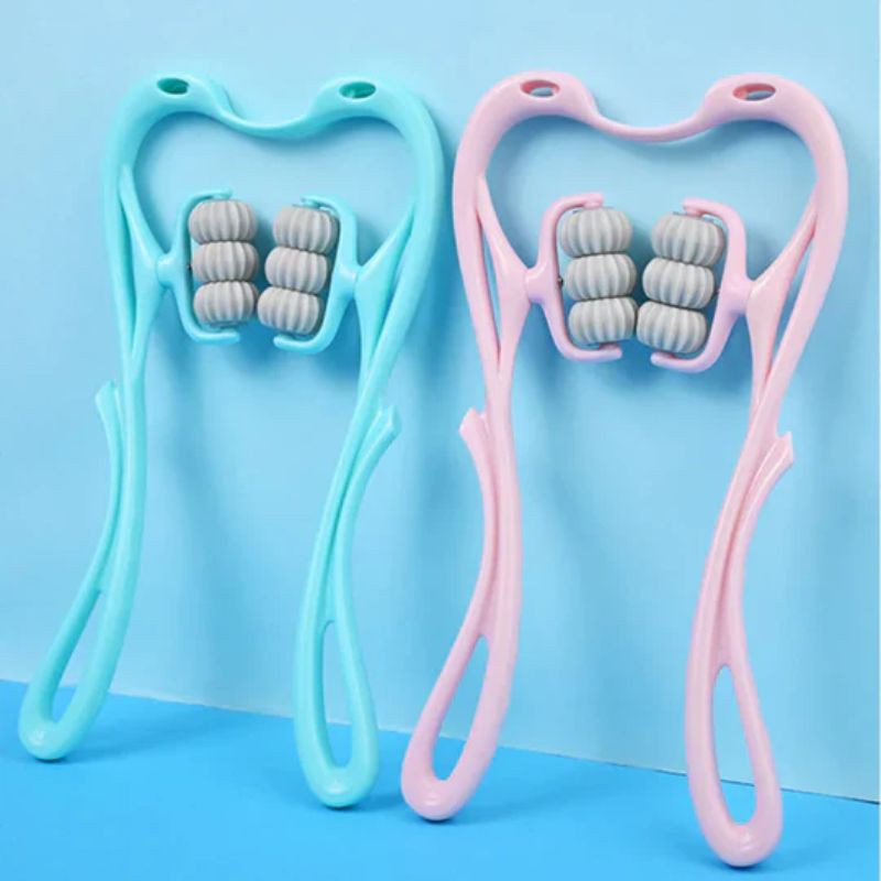 6 Wheel Pressure Point Neck Massager Random Color